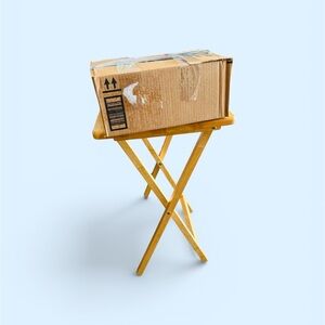 Folding Accent Tray Table in Yellow - Home Office